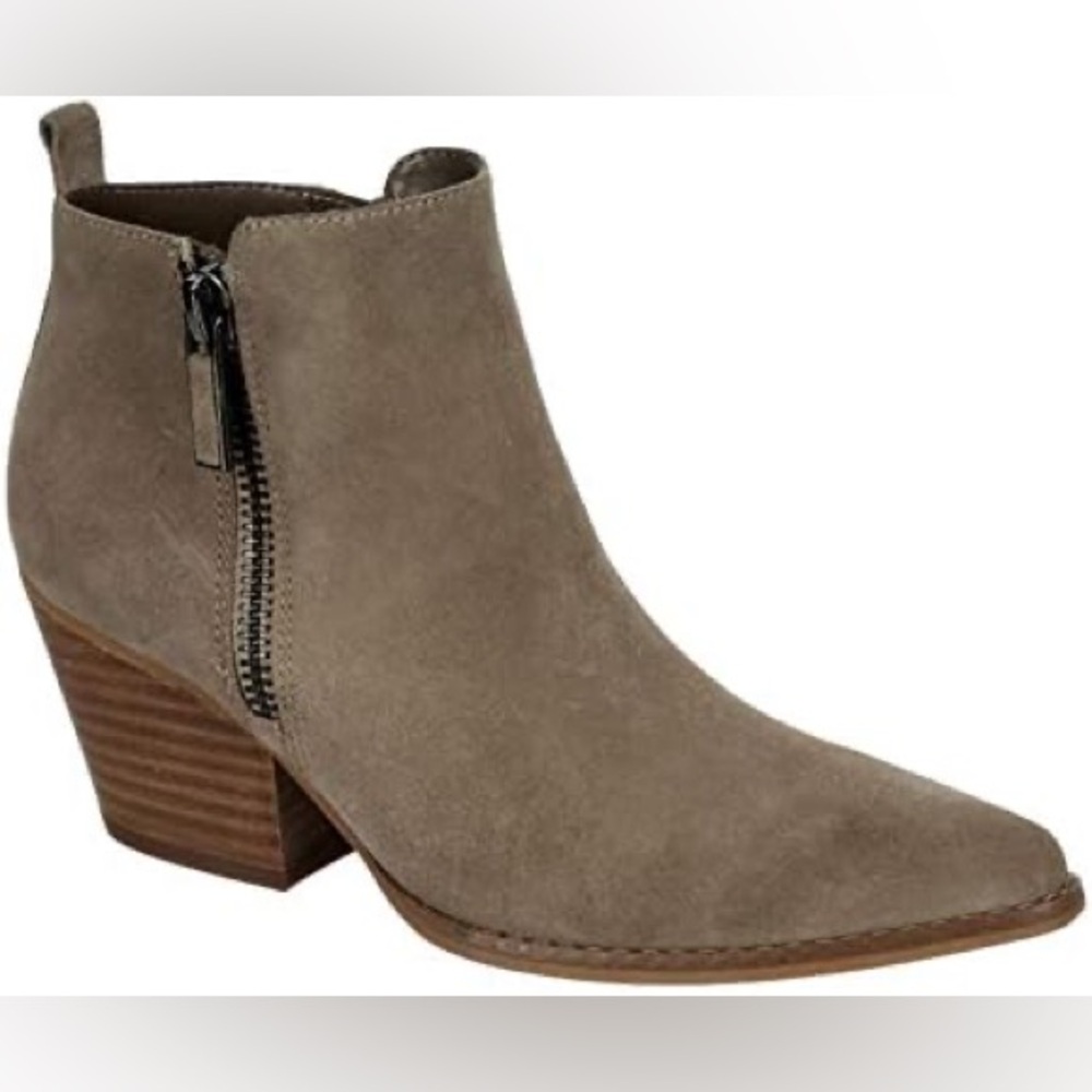 Franco Fortini Olivianna - Womens Suede Zip Up Pointed Toe Ankle Boots Sz 9.5